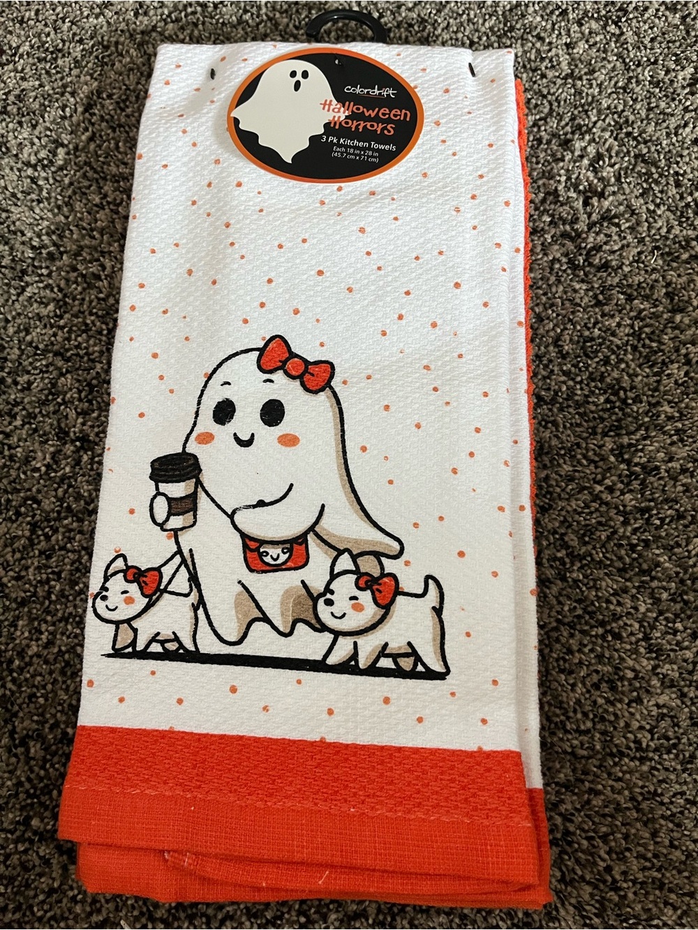Color drift Halloween hand towels